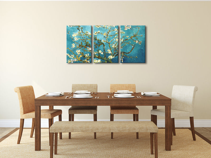 3 Piece Modern Canvas Prints of Almond Blossom by Van Gogh
