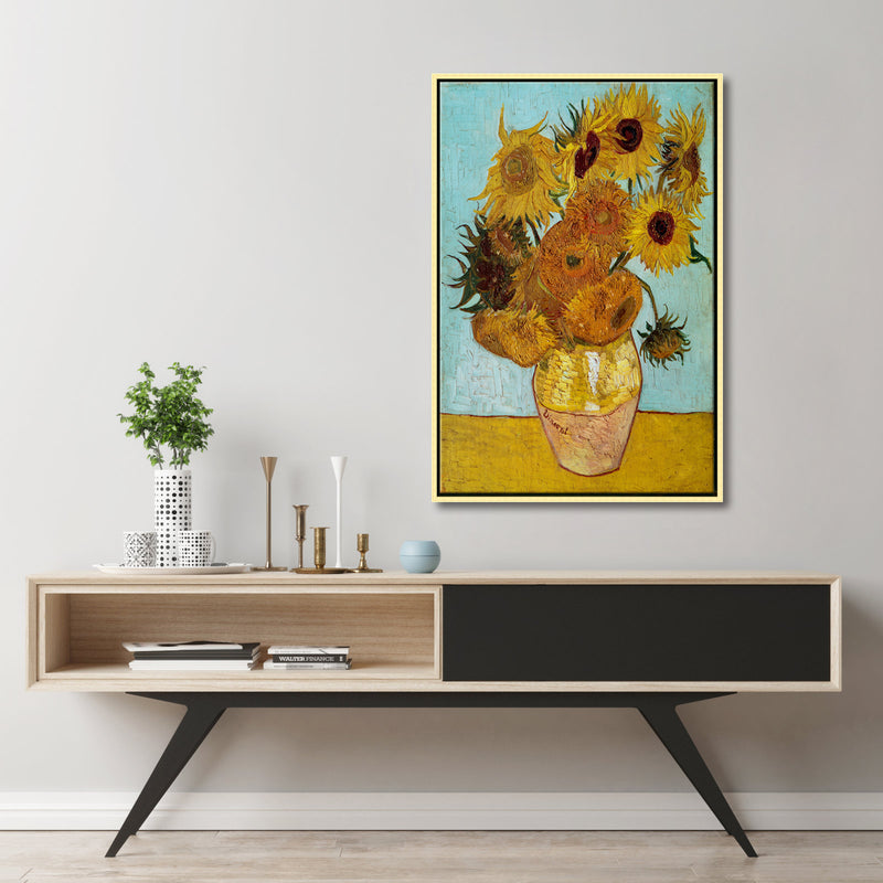 Gold Framed Sunflower by Vincent Van Gogh