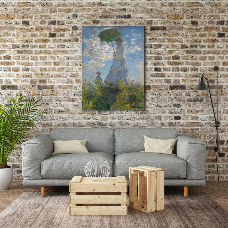 Woman with a Parasol Canvas Prints Wall Art
