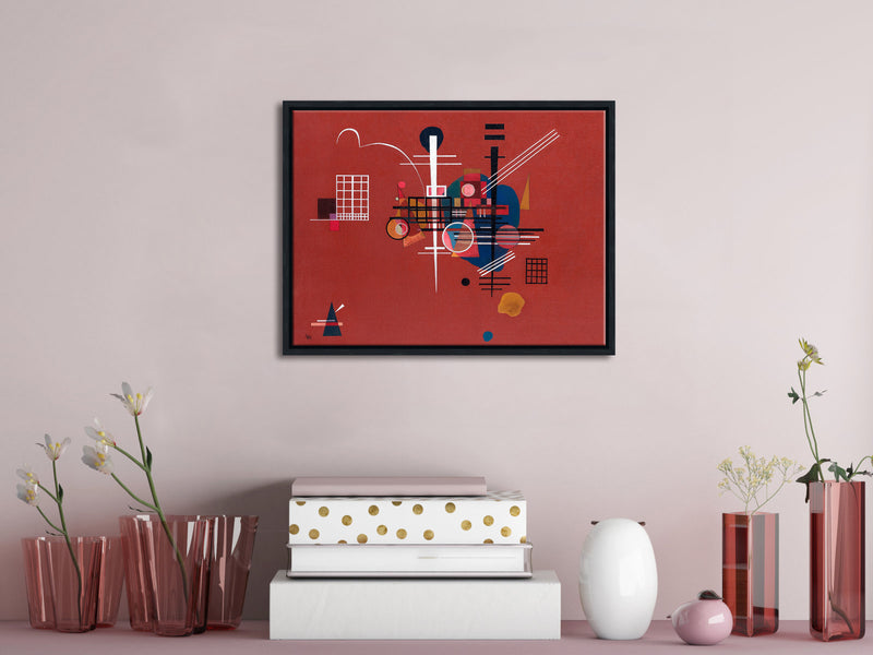 Framed Canvas Wall Art Prints of Dull Red,1927 by Wassily Kandinsky