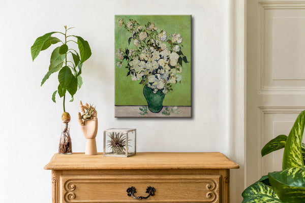 A Vase of Roses Canvas Prints Wall Art by Van Gogh