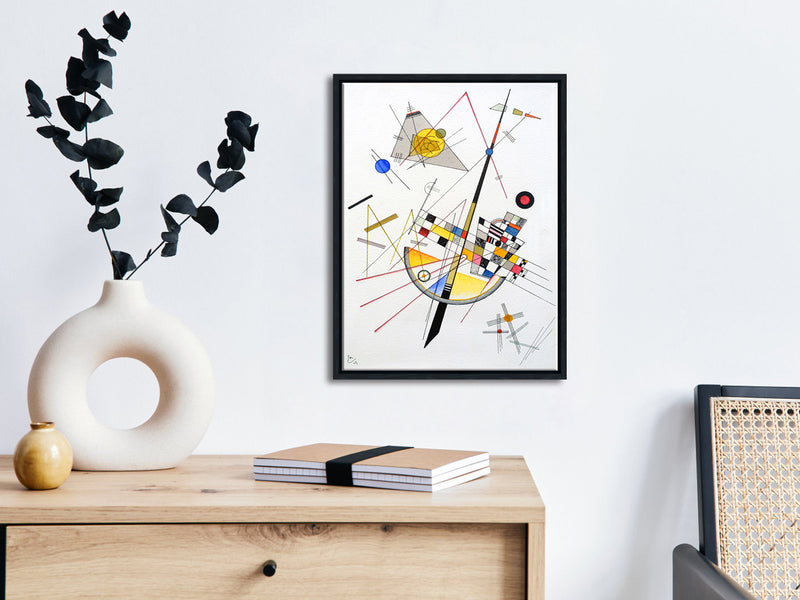 Framed Canvas Wall Art of Delicate Tension #85, 1923 by Wassily Kandinsky