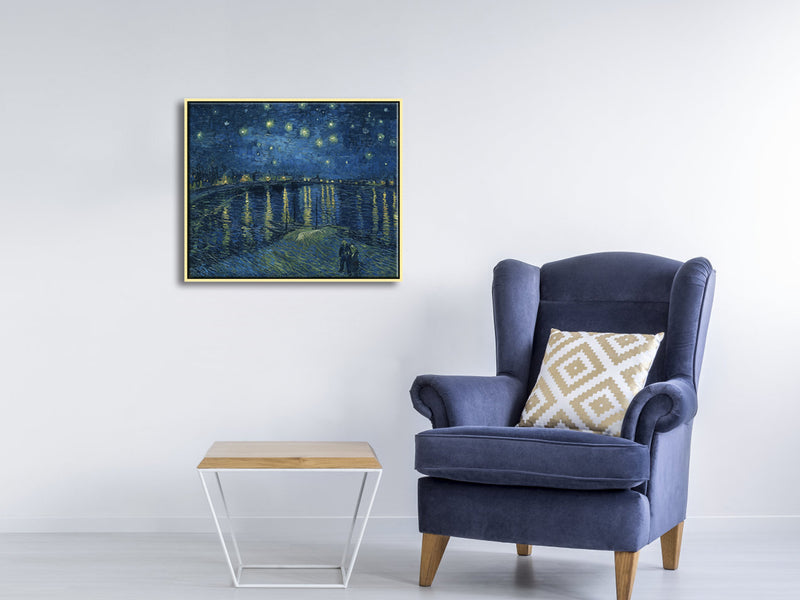 Gold Framed Starry Night Over the Rhone-by Van Gogh