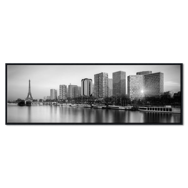 Framed Black and White Paris City Skyline Canvas Prints Artwork