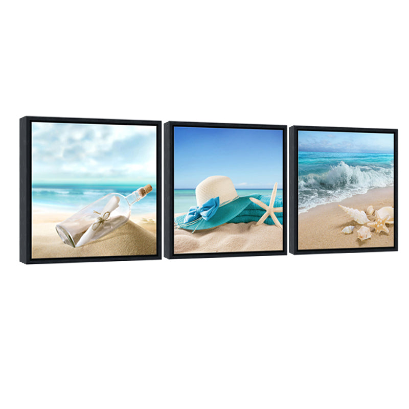 3 set sea beach canvas