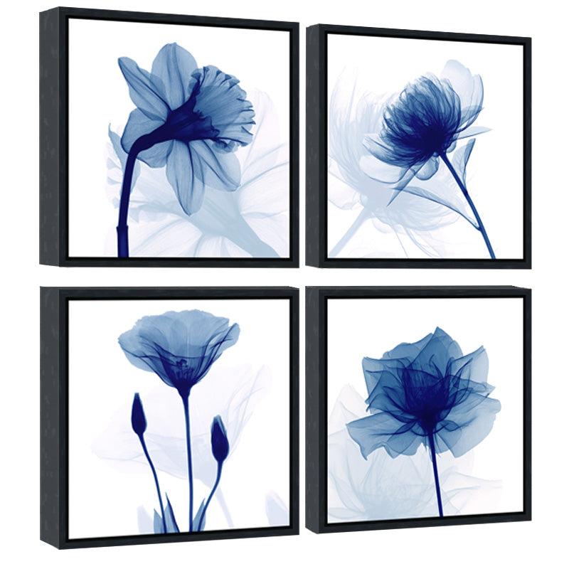 4 set flower prints