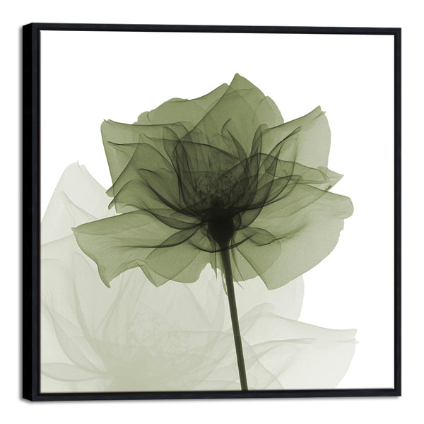 Black Frame Art Large Green Flickering Flowers Pictures Paintings on Canvas Wall Art