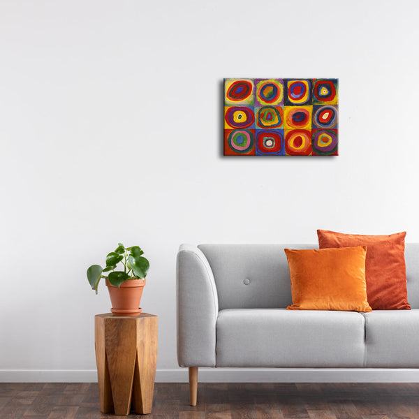 Squares with Concentric Circles Canvas Wall Art of Wassily Kandinsky