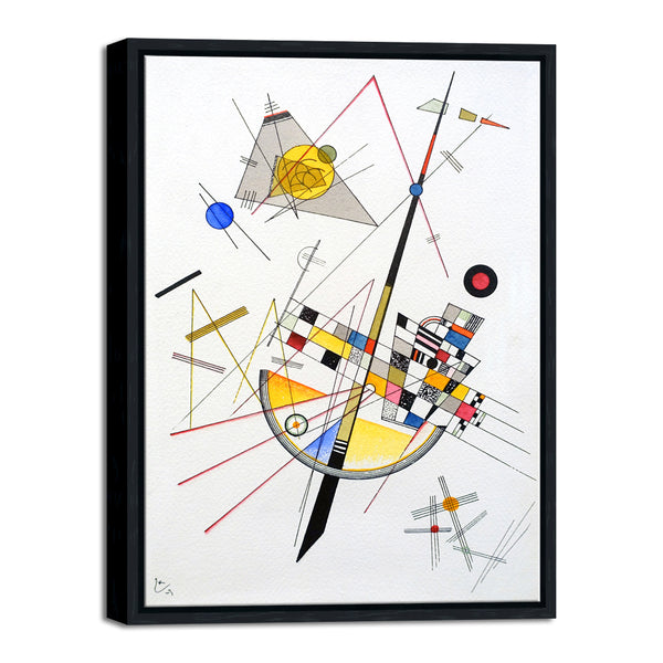 Framed Canvas Wall Art of Delicate Tension #85, 1923 by Wassily Kandinsky