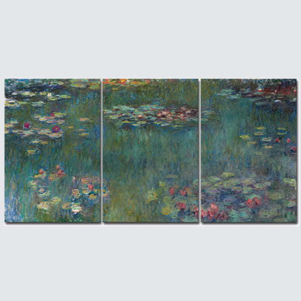 3 piece water lilies