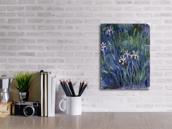 Canvas Print Wall Art Irises by Claude Monet