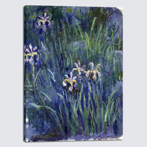 Canvas Print Wall Art Irises by Claude Monet
