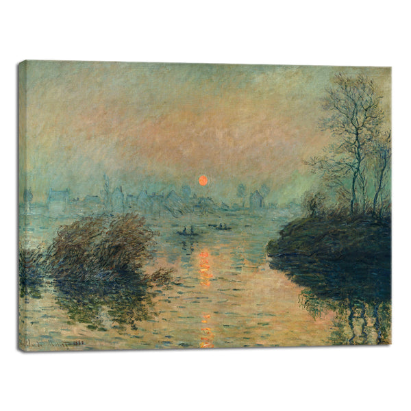 Sunset on The Seine at Lavacourt, Winter Effect by Claude Monet