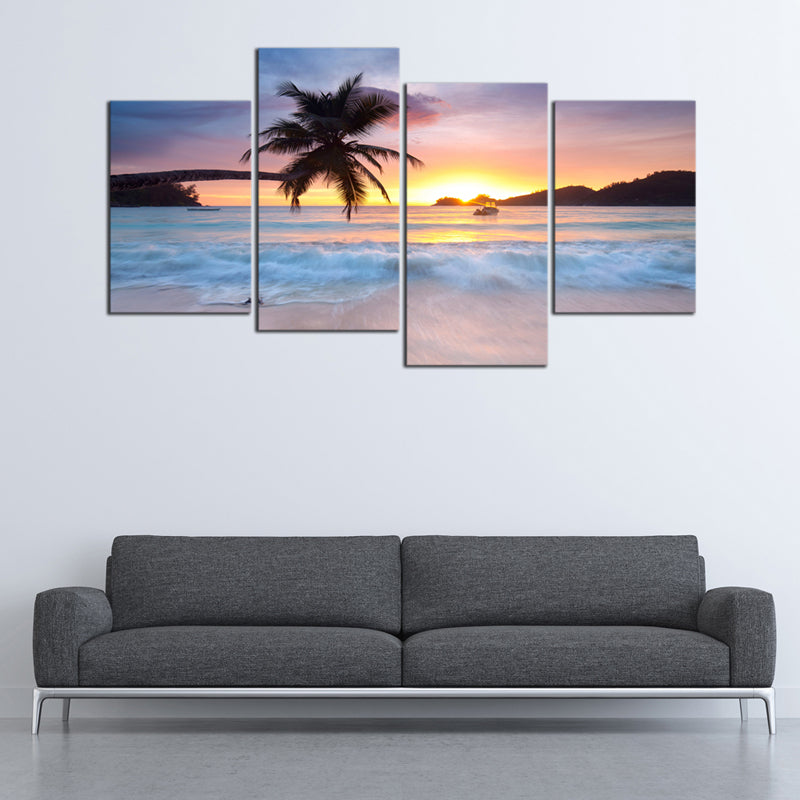 Sunrise Ocean Sea Beach Seascape Canvas Prints
