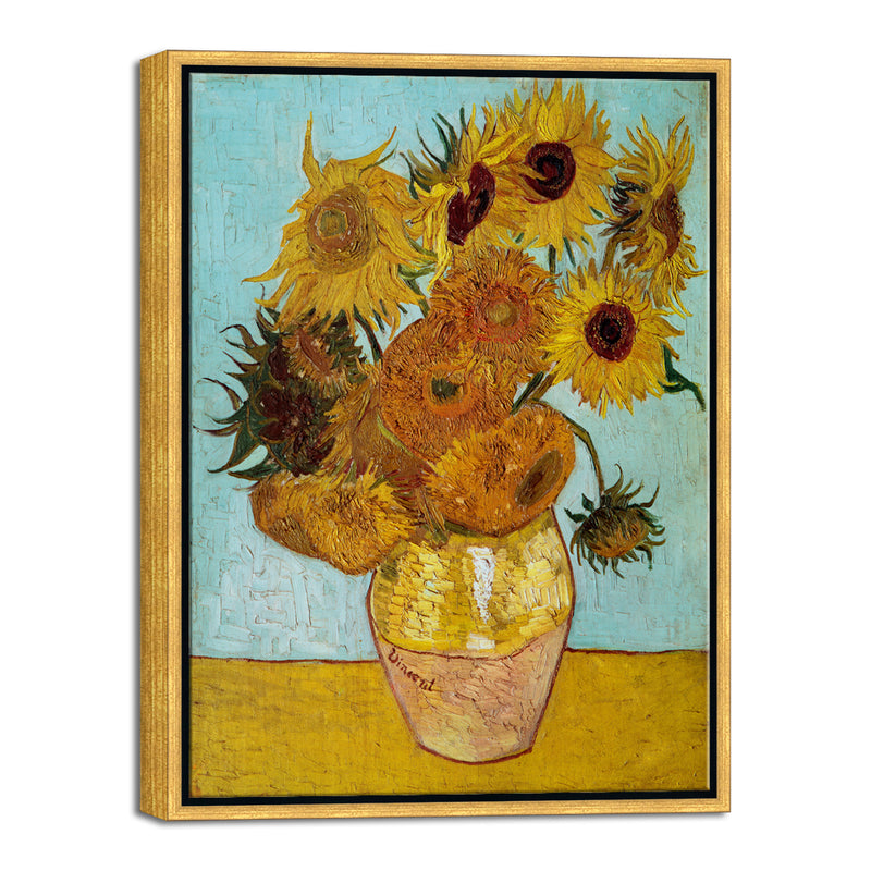 Gold Framed Sunflower by Vincent Van Gogh