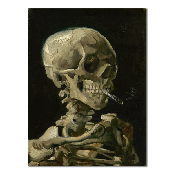 Skull of a Skeleton with Burning Cigarette, 1886 by Vincent Van Gogh