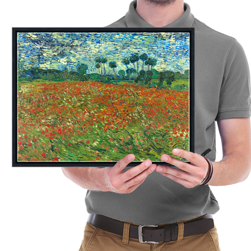 Framed Wall Art of Poppy Field June 1890 by Van Gogh