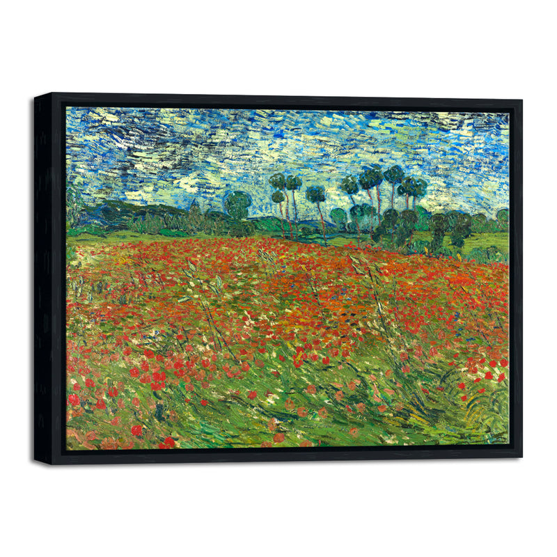 Framed Wall Art of Poppy Field June 1890 by Van Gogh