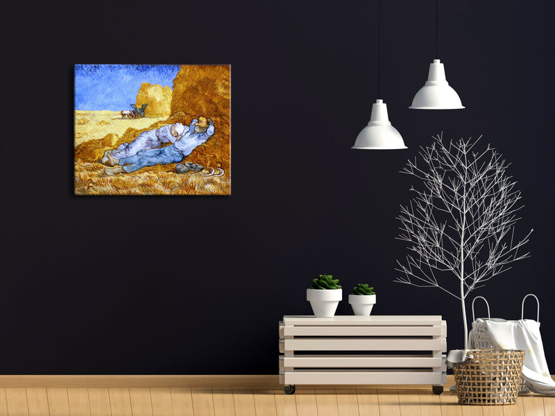 Noon-Classic Canvas Prints Wall Art by Vincent Van Gogh