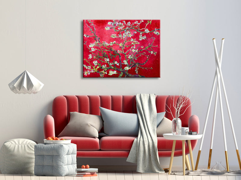 Red Almond Blossom Tree by Van Gogh