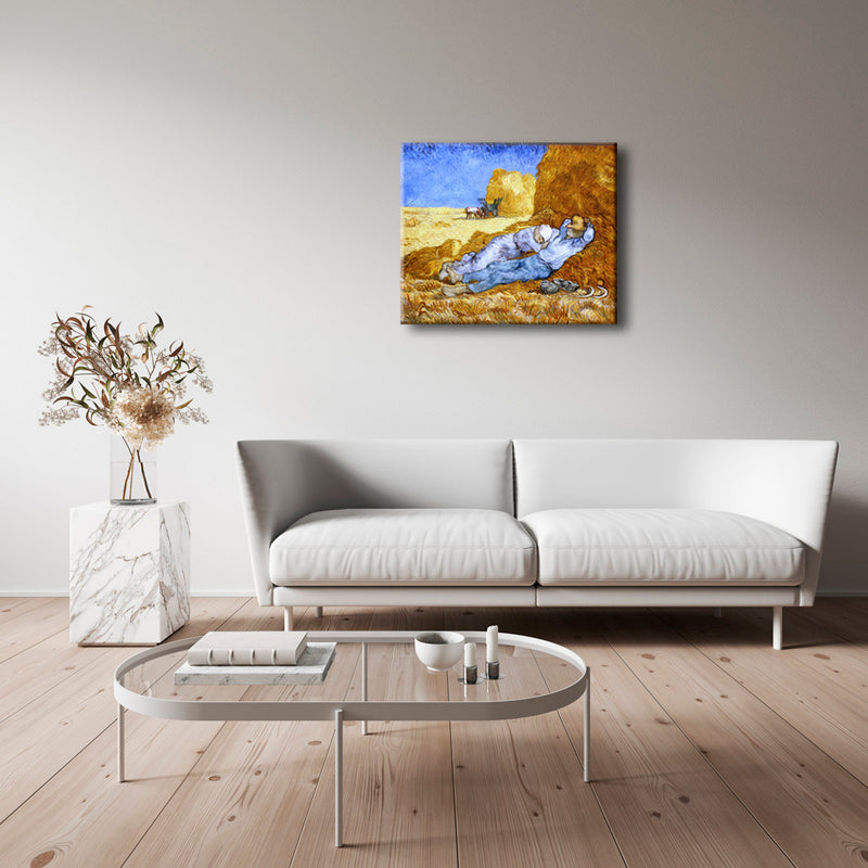 Noon-Classic Canvas Prints Wall Art by Vincent Van Gogh