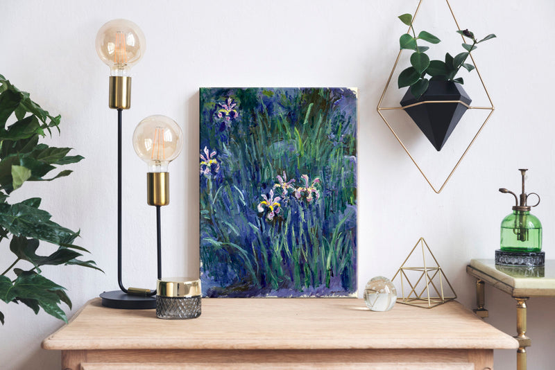 Canvas Print Wall Art Irises by Claude Monet